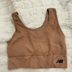New Balance Ribbed Seamfree Crop Nude 4